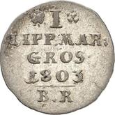 Reverse Mariengroschen 1803 B.R.