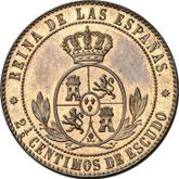 Reverse 2 1/2 Céntimos de Escudo 1866