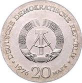 Reverse 20 Mark 1976 Liebknecht