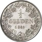 Reverse 1/2 Gulden 1849