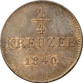 Reverse 1/4 Kreuzer 1840