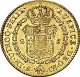 Reverse 2 Escudos 1794 S CN