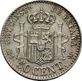 Reverse 50 Céntimos 1885 MSM