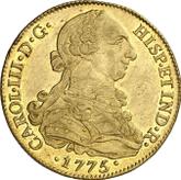 Obverse 8 Escudos 1775 S CF