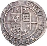 Reverse Threepence 1571 Third issues