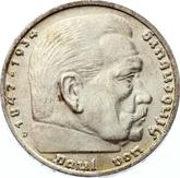 Obverse 5 Reichsmark 1938 D