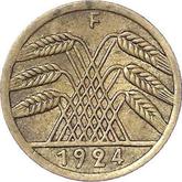Reverse 5 Rentenpfennig 1924 F