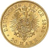 Reverse 20 Mark 1884 A Prussia