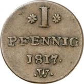 Reverse 1 Pfennig 1817 W