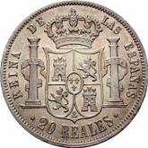 Reverse 20 Reales 1851