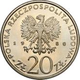 Obverse 20 Zlotych 1980 MW Pattern XXII Summer Olympic Games - Moscow 1980