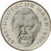 Obverse 2 Mark 1989 J Ludwig Erhard