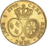Reverse Double Louis d'Or 1778 W