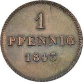 Reverse 1 Pfennig 1843