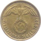 Reverse 5 Reichspfennig 1939 D