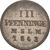 Reverse 3 Pfennig 1843