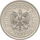 Obverse 20000 Zlotych 1994 MW ET Sigismund I the Old