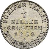Reverse 1/2 Silber Groschen 1858 A