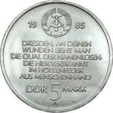 Reverse 5 Mark 1985 A Frauenkirche