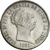 Obverse 10 Reales 1851
