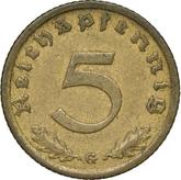 Obverse 5 Reichspfennig 1938 G