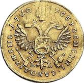 Reverse Chervonetz (Ducat) 1710 L-L G