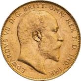 Obverse Sovereign 1908 P