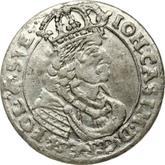 Obverse 6 Groszy (Szostak) 1661 TT Bust in a circle frame