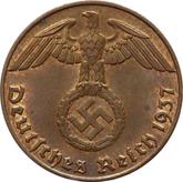 Reverse 1 Reichspfennig 1937 J