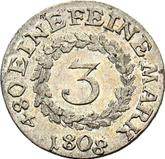 Reverse 3 Kreuzer 1808