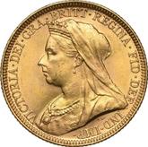 Obverse Sovereign 1893 M Veiled head