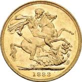 Reverse Sovereign 1883 M WW St. George