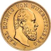 Obverse 5 Mark 1878 F Wurtenberg