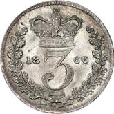 Reverse Threepence 1866