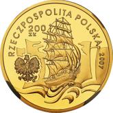 Obverse 200 Zlotych 2007 MW RK 125th Anniversary of Konrad Korzeniowski's Birth