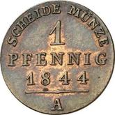 Reverse 1 Pfennig 1844 A Ebersdorf