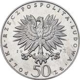 Obverse 50 Zlotych 1972 MW JJ Pattern Fryderyk Chopin