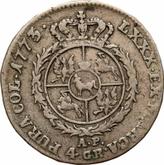 Reverse 1 Zloty (4 Grosze) 1773 AP