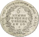 Reverse 1/6 Thaler 1810 A