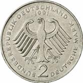 Reverse 2 Mark 1991 D Franz Josef Strauss