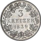 Reverse 3 Kreuzer 1839