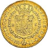 Reverse 2 Escudos 1792 NR JJ