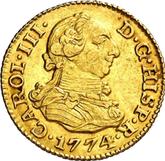 Obverse 1/2 Escudo 1774 M PJ