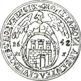 Reverse 1/2 Thaler 1642 MS Torun