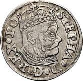 Obverse 3 Groszy (Trojak) 1580 Large head