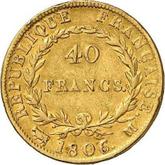 Reverse 40 Francs 1806 M