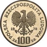 Obverse 100 Zlotych 1978 MW Pattern 200th Birthday of Adam Mickiewicz