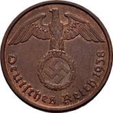Reverse 2 Reichspfennig 1938 A