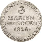 Reverse 3 Mariengroschen 1816 C.H.H.