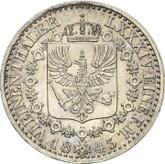 Reverse 1/6 Thaler 1843 A